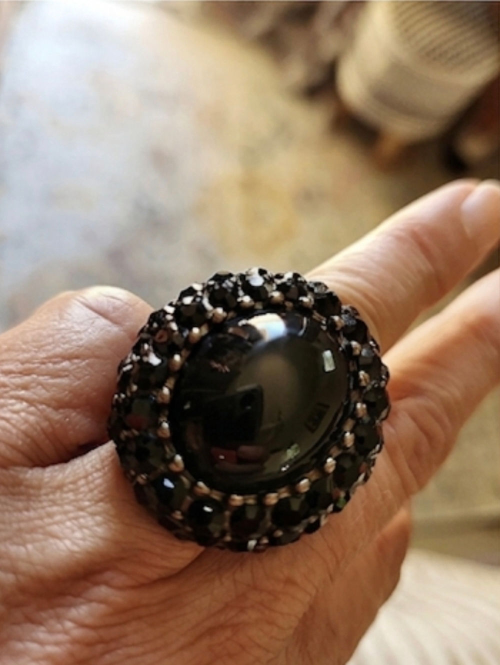 Rhinestone Cocktail Ring